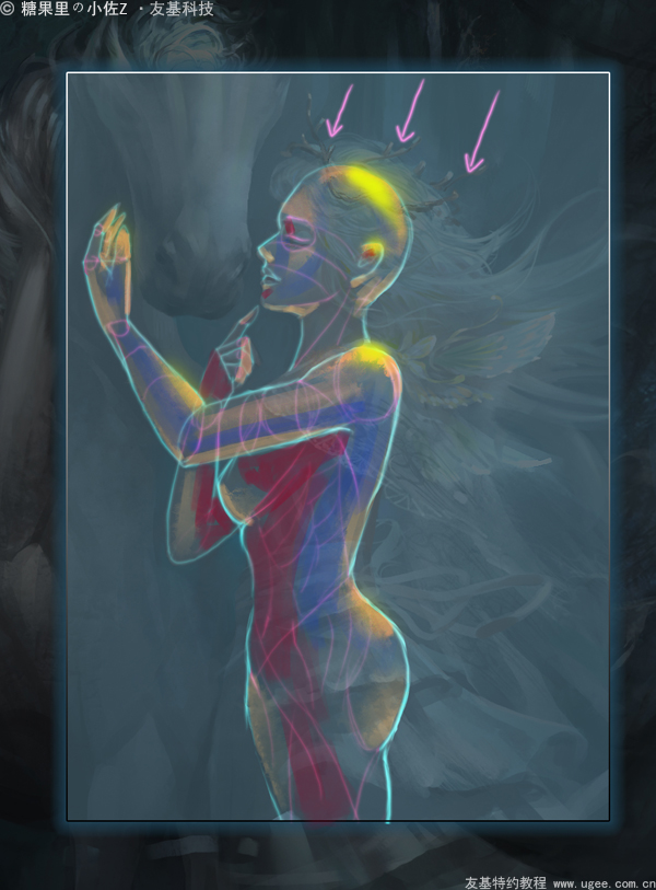 马年贺图插画教程《夜の风》